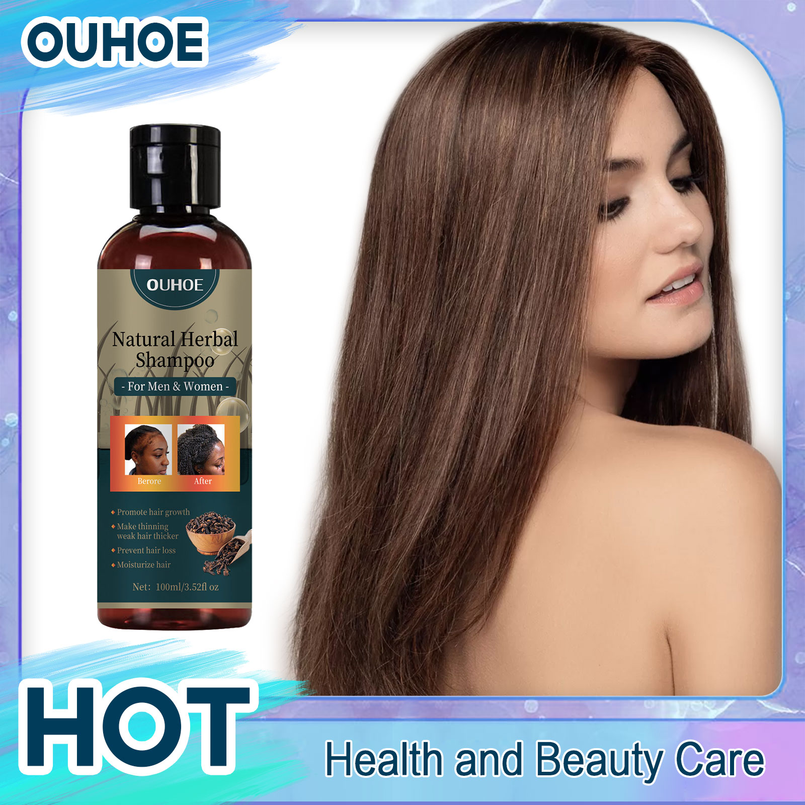 شامبو نمو الشعر من OUHOE، شامب - مراجعة Hair Care Dandruff وسعره